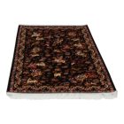 Svilena preproga Lov modra 100x150 Iranska svilena preproga iz viskoze