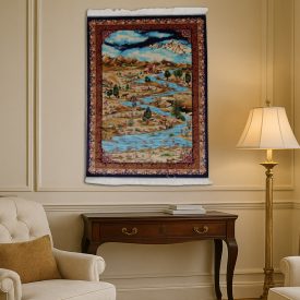   Svilena preproga Nazhivan bež 100x150 perzijska preproga iz viskozne svile