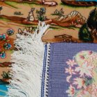 Svilena preproga Nazhivan bež 100x150 perzijska preproga iz viskozne svile