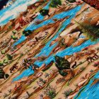 Svilena preproga Nazhivan bež 100x150 perzijska preproga iz viskozne svile