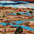 Svilena preproga Nazhivan bež 100x150 perzijska preproga iz viskozne svile