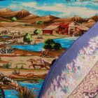 Svilena preproga Nazhivan bež 100x150 perzijska preproga iz viskozne svile