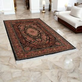   Svilena preproga Nasrin modra 150x225 visokokakovostna viskozna svilena preproga iz Irana