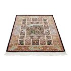 Svilena preproga Golrokh modra 100x150 Iranska svilena preproga iz viskoze