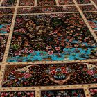 Svilena preproga Golrokh modra 100x150 Iranska svilena preproga iz viskoze