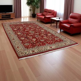   Perzijska preproga Isfahan 214x312 ročno vozlana iranska preproga za dnevno sobo