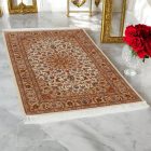 Svilena preproga Negin cream 100x150 visokokakovostna viskozna svilena preproga iz Irana