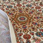 Svilena preproga Negin cream 100x150 visokokakovostna viskozna svilena preproga iz Irana