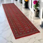 Tekač preproga bordo Bukhara 80x306 ročno vozlana preproga za hodnik