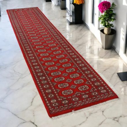 Tekač preproga bordo Bukhara 78x313 ročno vozlana preproga za hodnik