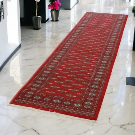 Tekač preproga bordo Butterfly 81x304 ročno vozlana preproga za hodnik