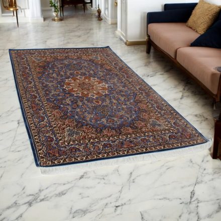 Svilena preproga Mojan svetlo modra 150x225 perzijska preproga iz viskozne svile