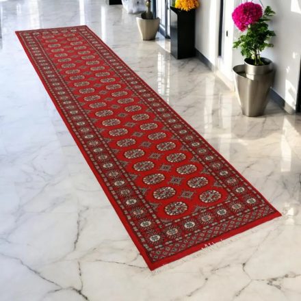 Tekač preproga bordo Bukhara 81x302 ročno vozlana preproga za hodnik