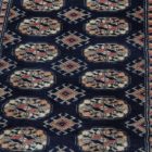 Tekač preproga modra Bukhara 82x305 ročno vozlana preproga za hodnik