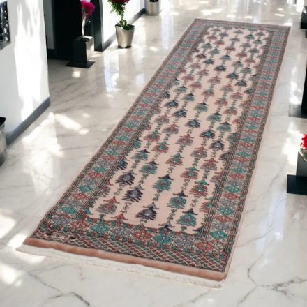 Tekači preproga Bukhara 75x295 cm – ročno vozlana bež pakistanska preproga