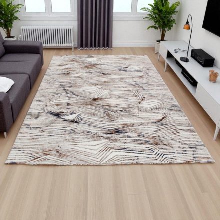 Moderna preproga bež rjava modra NADIM 200x300 strojno izdelana preproga