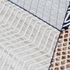 Moderna preproga bež rjava modra MELIS 140x200 strojno izdelana preproga