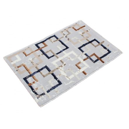 Moderna preproga siva rjava modra AMIR 60x90 strojno izdelana preproga
