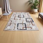 Moderna preproga siva rjava modra AMIR 80x150 strojno izdelana preproga