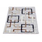 Moderna preproga siva rjava modra AMIR 80x150 strojno izdelana preproga