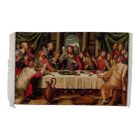 Svilena preproga Zadnja večerja 80x120 cm – viskozna iranska preproga z verskim motivom