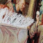 Svilena preproga Zadnja večerja 80x120 cm – viskozna iranska preproga z verskim motivom