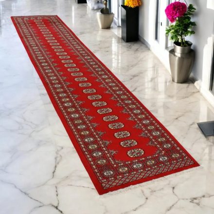 Tekači preproga bordo Bukhara 79x355 ročno vozlana preproga za hodnik