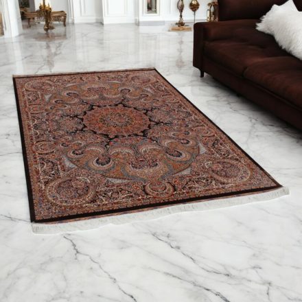 Svilena preproga Paniz rjava 150x225 Iranska svilena preproga iz viskoze