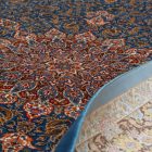 Svilena preproga Aysan temno modra 150x225 perzijska preproga iz viskozne svile