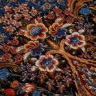 Svilena preproga Aysan temno modra 150x225 perzijska preproga iz viskozne svile