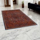 Svilena preproga Golara temno modra 150x225 visokokakovostna viskozna svilena preproga iz Irana