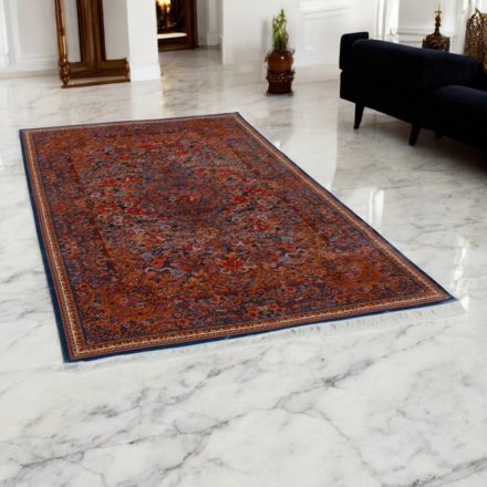 Svilena preproga Golara temno modra 150x225 visokokakovostna viskozna svilena preproga iz Irana