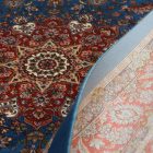 Svilena preproga Negar temno modra 100x150 Iranska svilena preproga iz viskoze