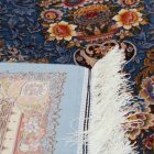 Svilena preproga Gazelle temno modra 150x225 Iranska svilena preproga iz viskoze