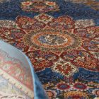 Svilena preproga Gazelle temno modra 150x225 Iranska svilena preproga iz viskoze