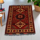 Preproga Afghan Caucasian Kargai 59x91 ročno vozlana orientalska preproga