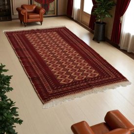 Preproga Pakistan rjava Jaldar 126x175 ročno vozlana orientalska preproga