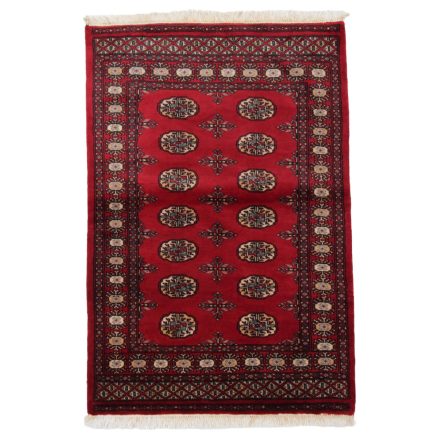 Pakistanska preproga bordo Bukhara 95x142 Ročno vozlana orientalska preproga