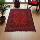 Afghan Caucasian preproga 100x139 cm – ročno vozlana orientalska klasika