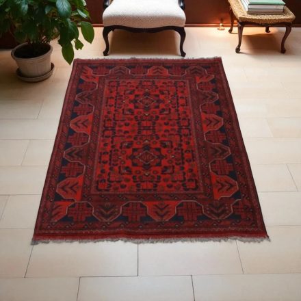 Afghan Caucasian preproga 102x145 cm – ročna izdelava z etničnim vzorcem