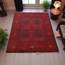 Afghan preproga Kargai 98x145 cm – ročno izdelana tradicionalna preproga