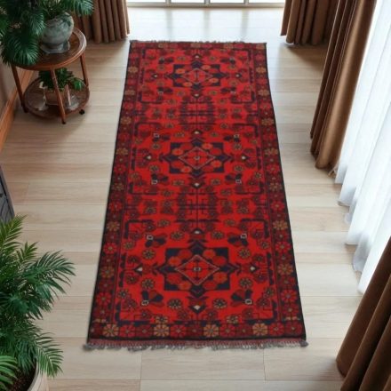 Preproga Afghan Bukhara 51x146 ročno vozlana klasična preproga