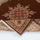 Perzijska preproga Moud 247x251 cm – velika ročno vozlana preproga za dnevno sobo