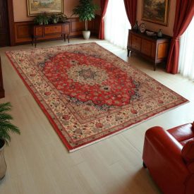   Perzijska preproga Yazd 194x244 ročno vozlana iranska preproga za dnevno sobo