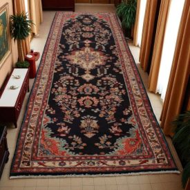 Tekač preproga Hamadan 109x403 ročno vozlana iranska preproga