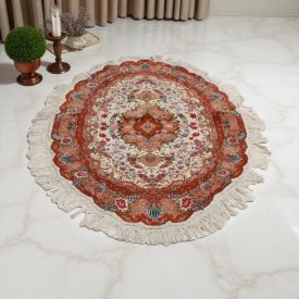 Okrogla preproga Tabriz 97x152 ročno vozlana perzijska preproga