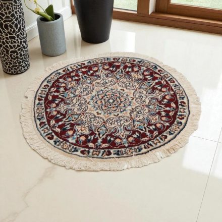 Okrogla preproga Nain 73x74 ročno vozlana perzijska preproga