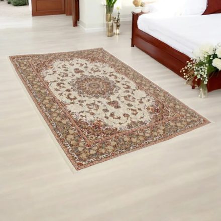 Perzijska preproga MEDALION bež 140x200 elegantna preproga iz akrila