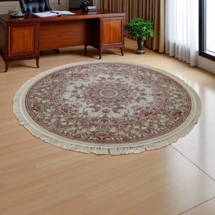 Okrogla akrilna preproga Medalion 100x100 cm – elegantna perzijska izvedba