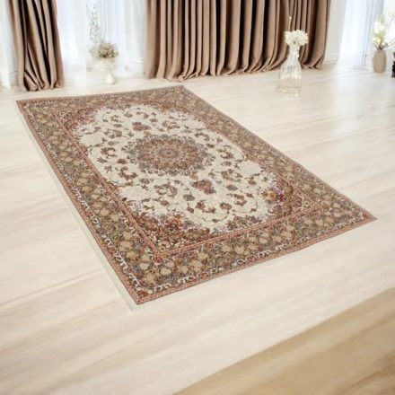 Perzijska preproga Medalion 80x120 cm – bež luksuzna klasična akrilna preproga